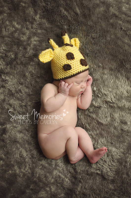 Newborn Baby Photography Giraffe Hat