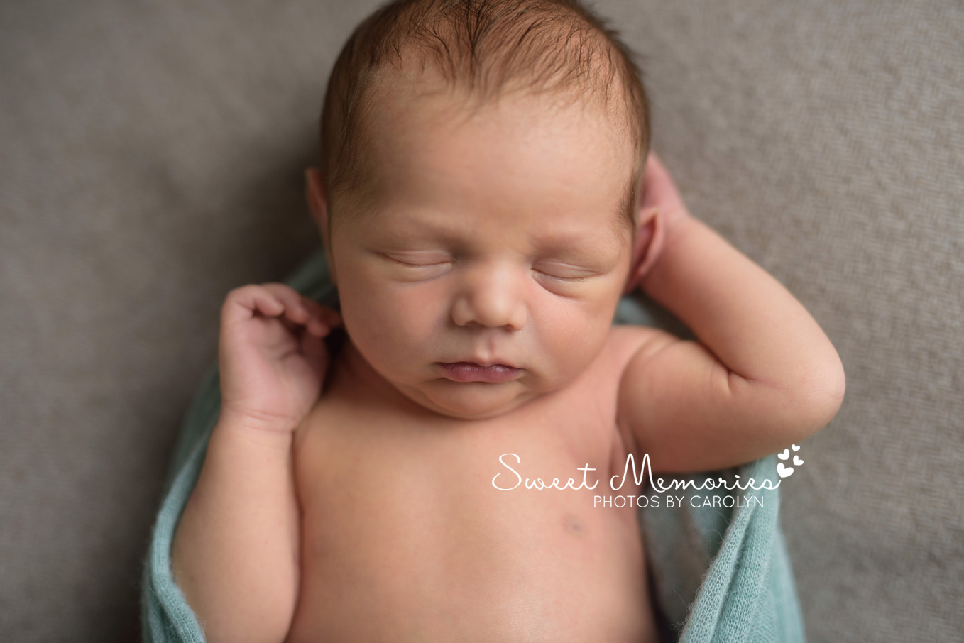 Sweet Memories Photos by Carolyn | Willow Grove PA | Bucks County Montgomery County Newborn Infant Baby Photographer | newborn baby boy sleeping 