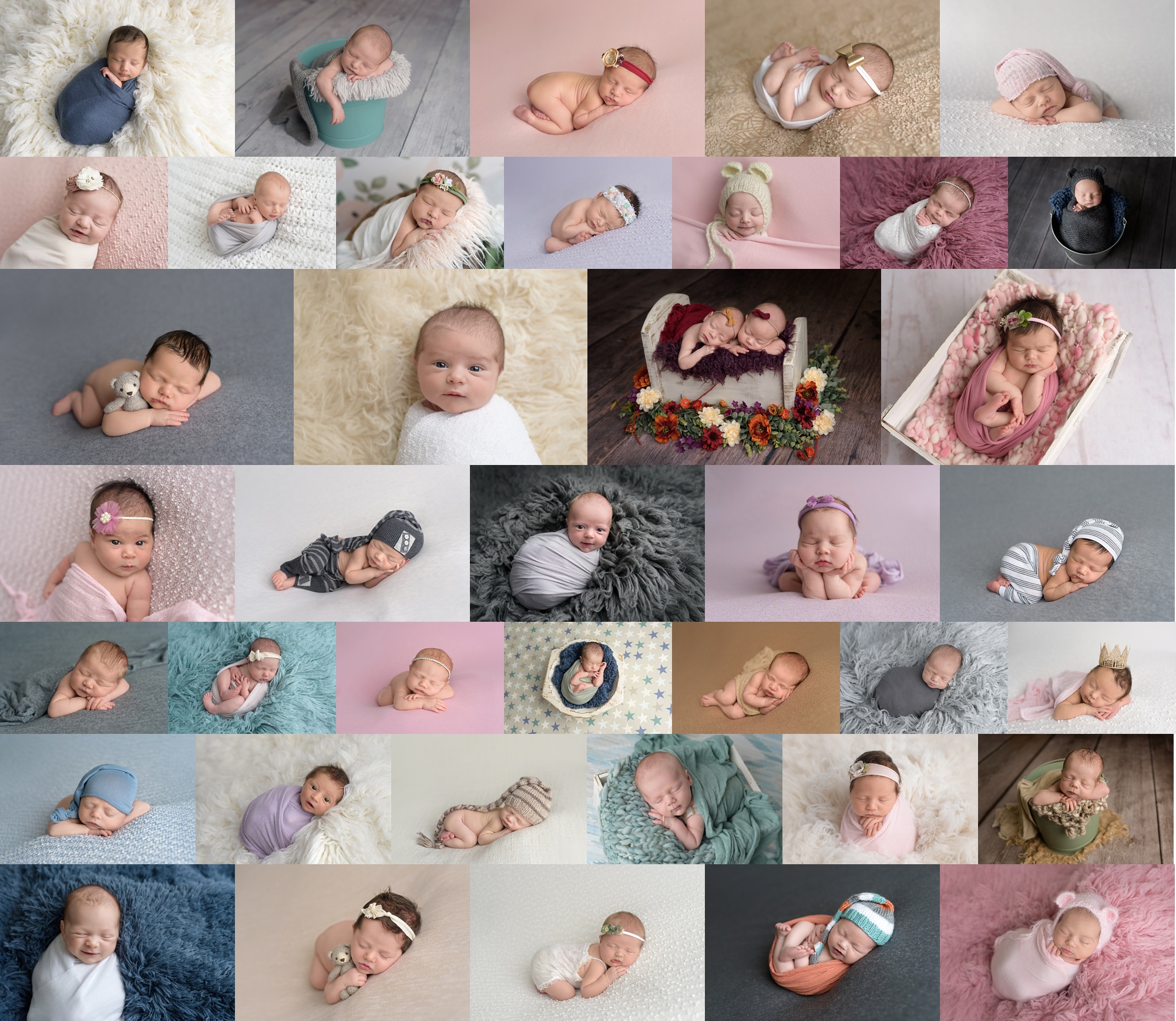 newborn photography collage