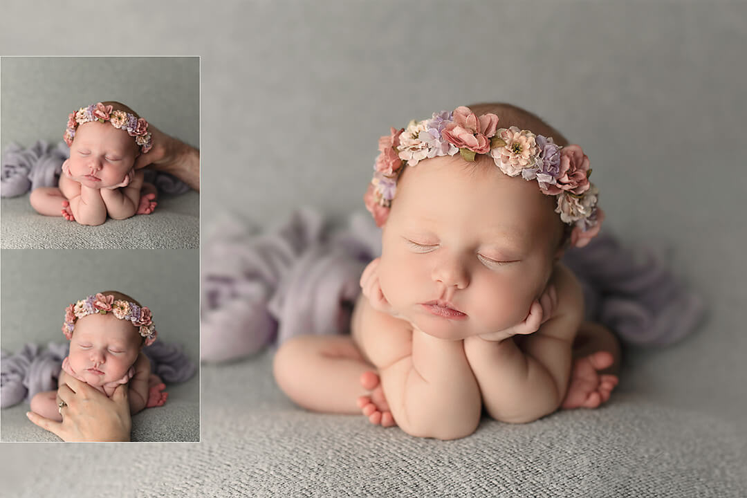 How to choose a newborn photographer froggy pose safety composite